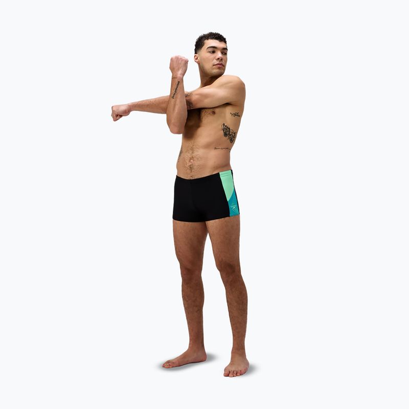 Bokserki pływackie męskie Speedo Dive Aquashort black/turquoise gem 2