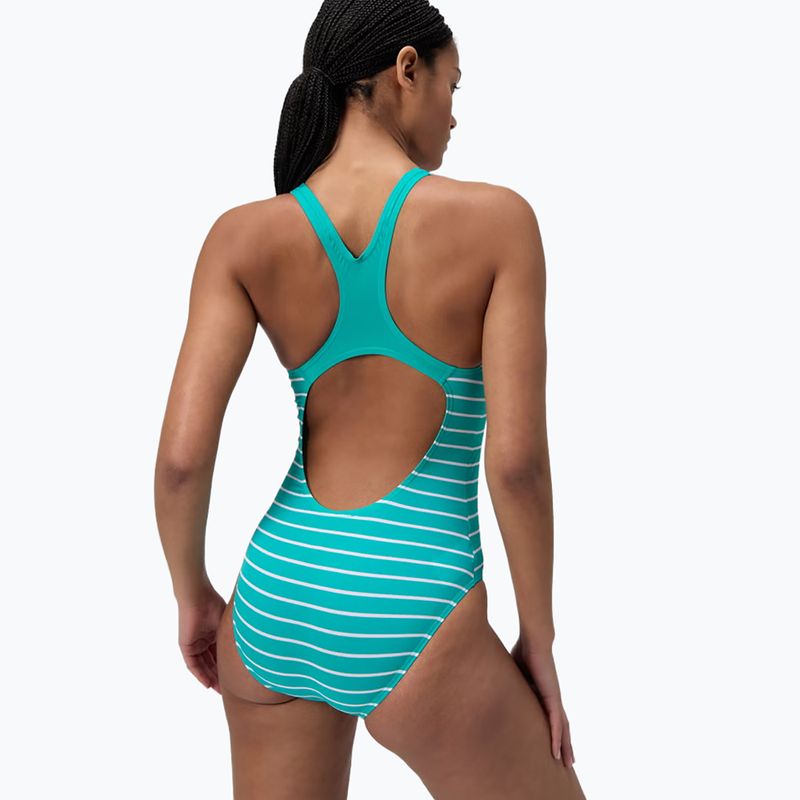 Strój pływacki jednoczęściowy damski Speedo Eco Endurance+ Printed Medalist turquoise gem 3