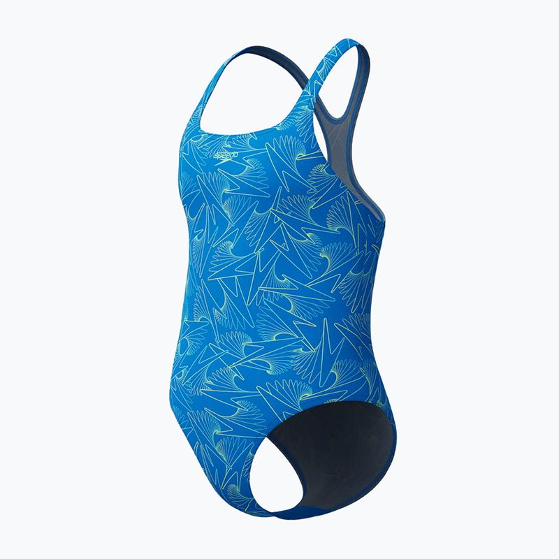 Strój pływacki jednoczęściowy dziecięcy Speedo HyperBoom Allover Medalist lagoon blue/celeste 3
