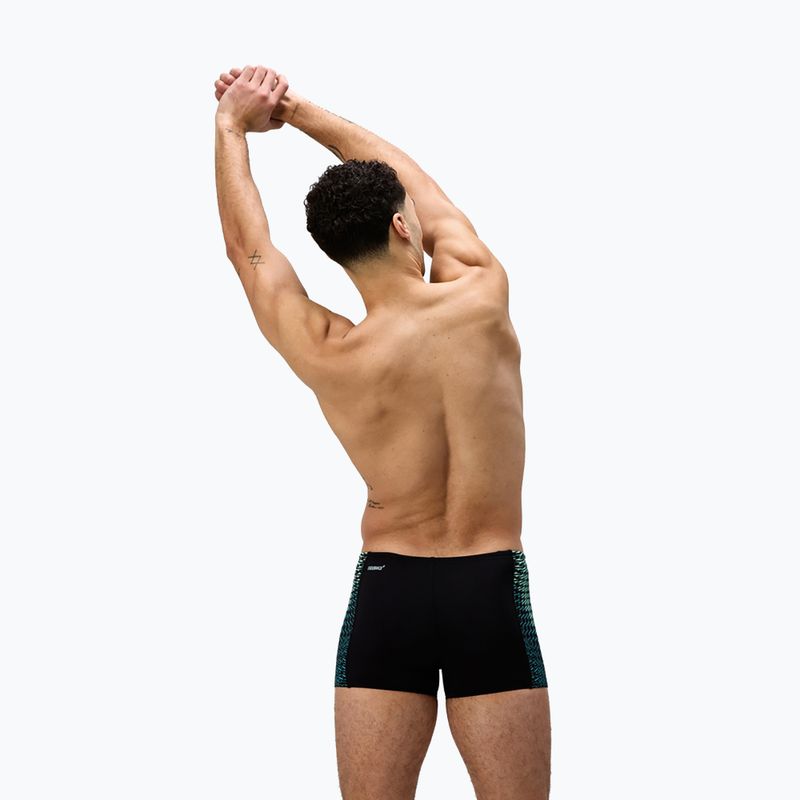 Bokserki pływackie męskie Speedo Endurance+ Tech Panel Aquashort black/turquoise gem 3
