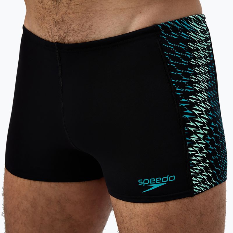 Bokserki pływackie męskie Speedo Endurance+ Tech Panel Aquashort black/turquoise gem 5