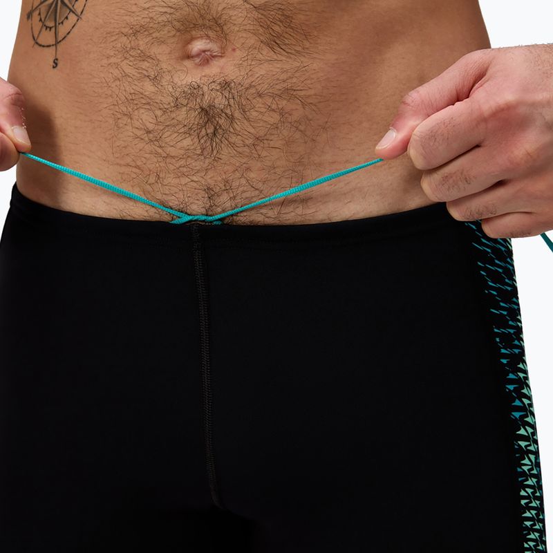 Bokserki pływackie męskie Speedo Endurance+ Tech Panel Aquashort black/turquoise gem 6