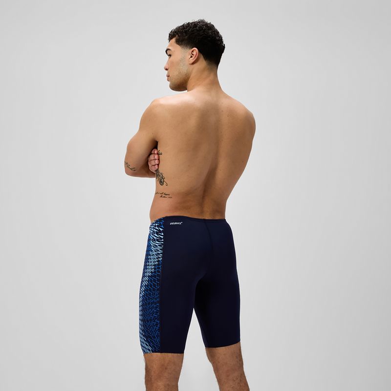 Jammery pływackie męskie Speedo Endurance+ Tech Panel Jammer navy/sugar blue 3