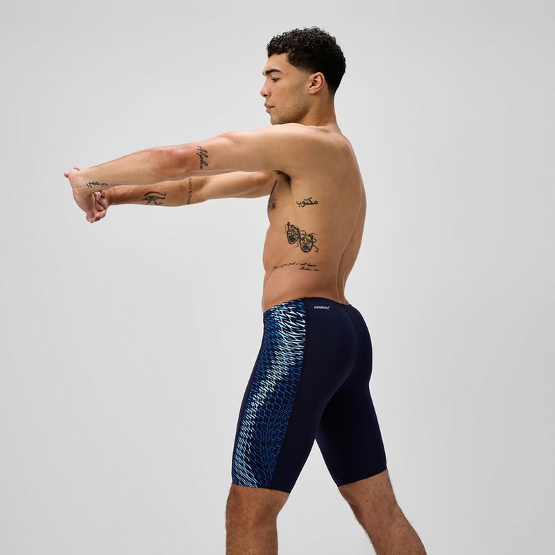 Jammery pływackie męskie Speedo Endurance+ Tech Panel Jammer navy/sugar blue 4