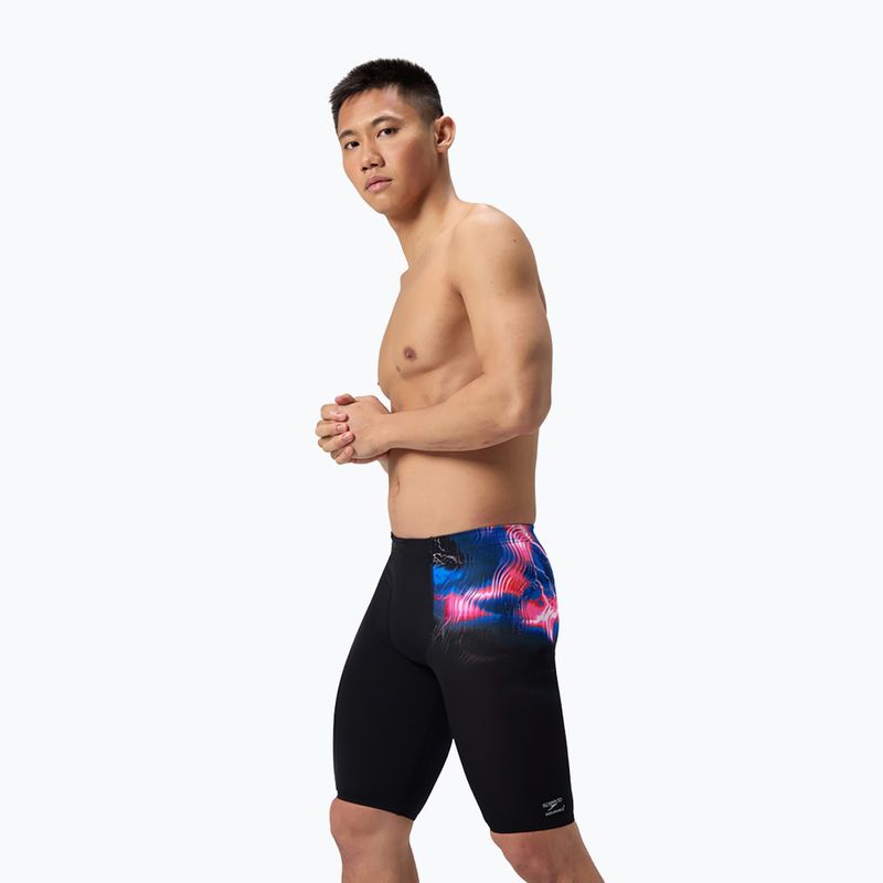 Jammery pływackie męskie Speedo Placement Printed electro static/black 4