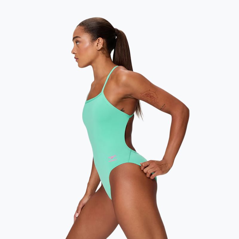 Strój pływacki jednoczęściowy damski Speedo FL Solid V-Back 2.0 aqua breeze 3
