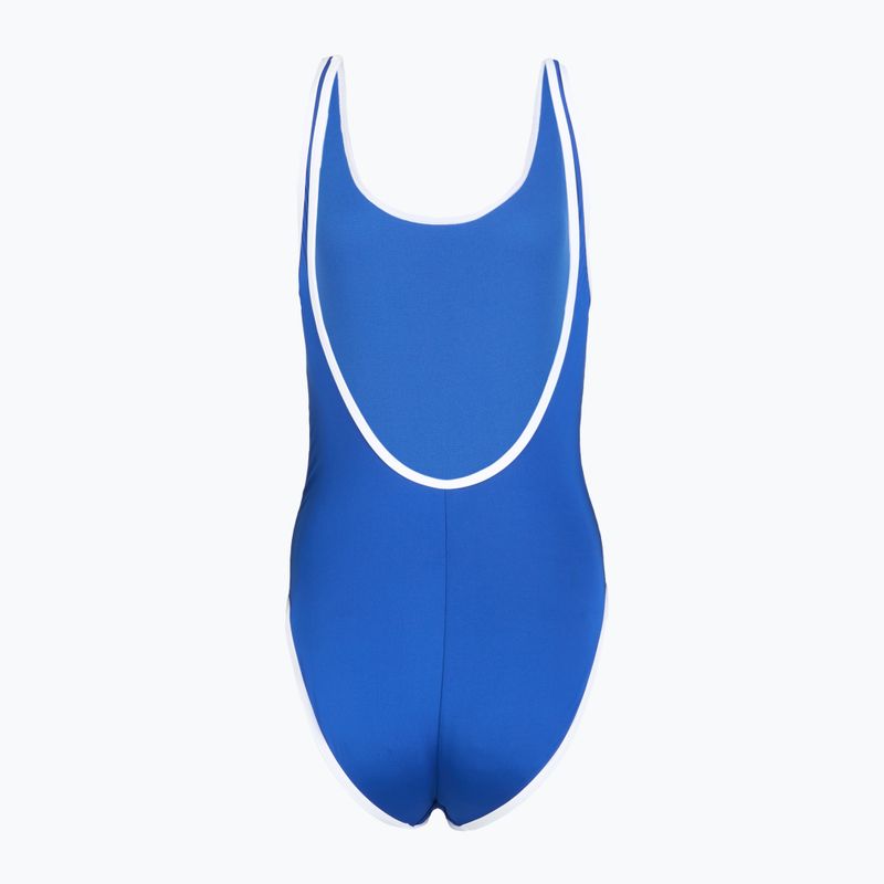 Strój pływacki jednoczęściowy damski Speedo Solid Bound Scoop turkish sea/bright white 2