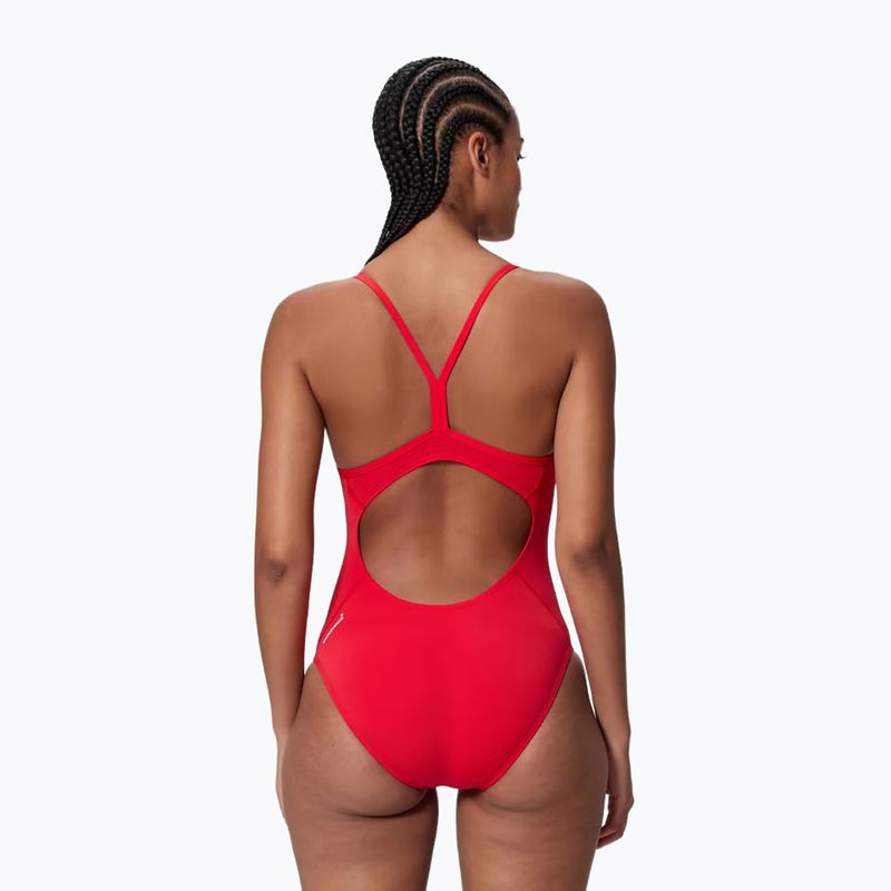 Strój pływacki jednoczęściowy damski Speedo Endurance+ Logo Thin Strap high risk red 2