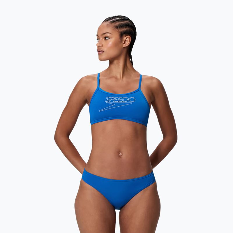 Strój pływacki dwuczęściowy damski Speedo Endurance+ Logo Thin Strap turkish sea
