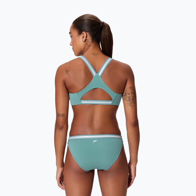 Strój pływacki dwuczęściowy damski Speedo Performance storm green 2