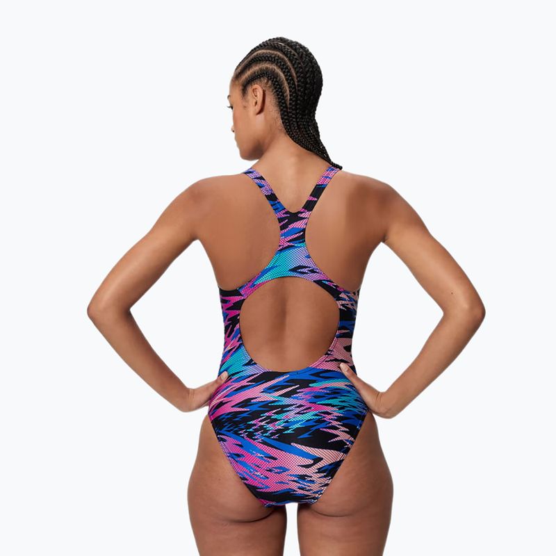 Strój pływacki jednoczęściowy damski Speedo Hyperboom Print Medalist anthracite 2
