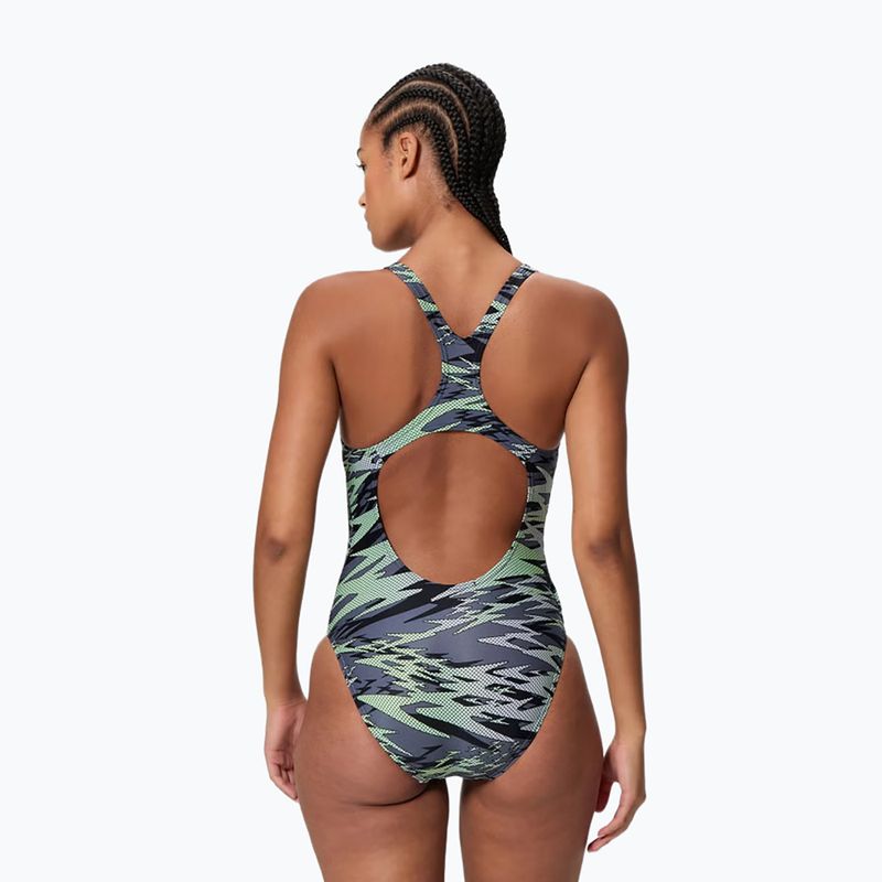 Strój pływacki jednoczęściowy damski Speedo Hyperboom Print Medalist pale clover 2