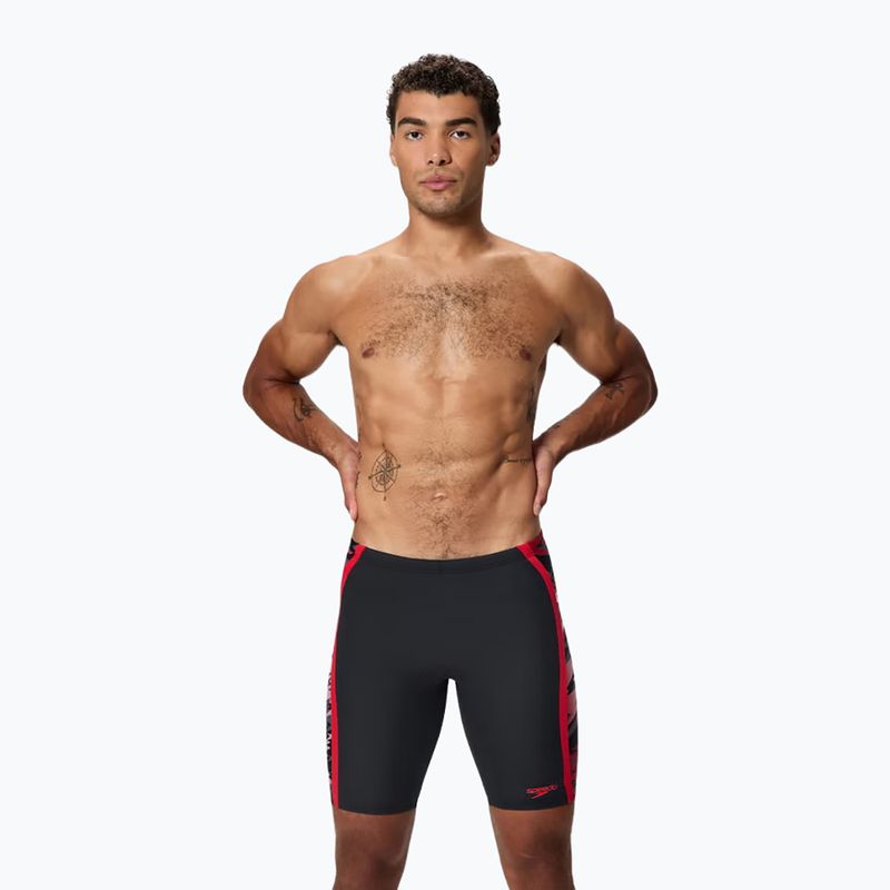 Jammery pływackie męskie Speedo Hyper Boom Splice anthracite/high risk red