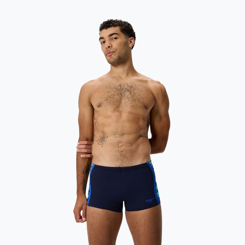 Bokserki pływackie Speedo Hyperboom Splice Aquashort peacoat/deep sapphrie