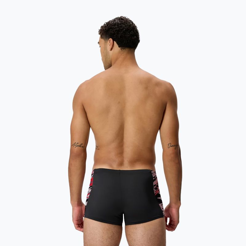 Bokserki pływackie Speedo Hyperboom Splice Aquashort anthracite/high risk red 2