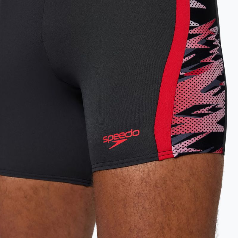 Jammery pływackie męskie Speedo Hyper Boom Splice Mid anthracite/high risk red 5