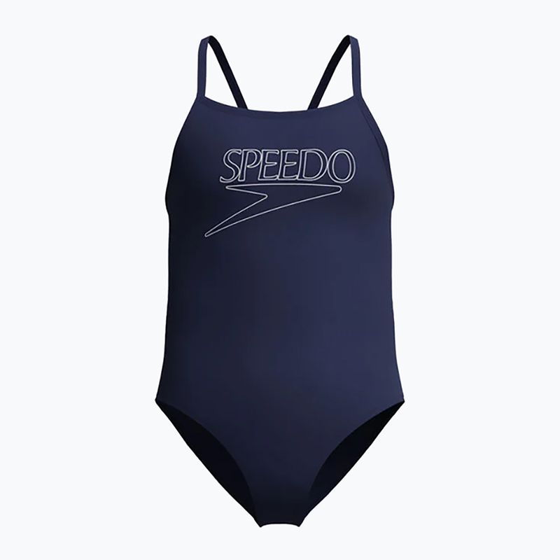 Strój kąpielowy jednoczęściowy dziecięcy Speedo Endurance+ Logo Thinstrap peacoat 5