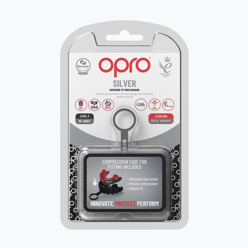 Ochraniacz szczęki Opro Silver GEN4 czarno/czerwony 2