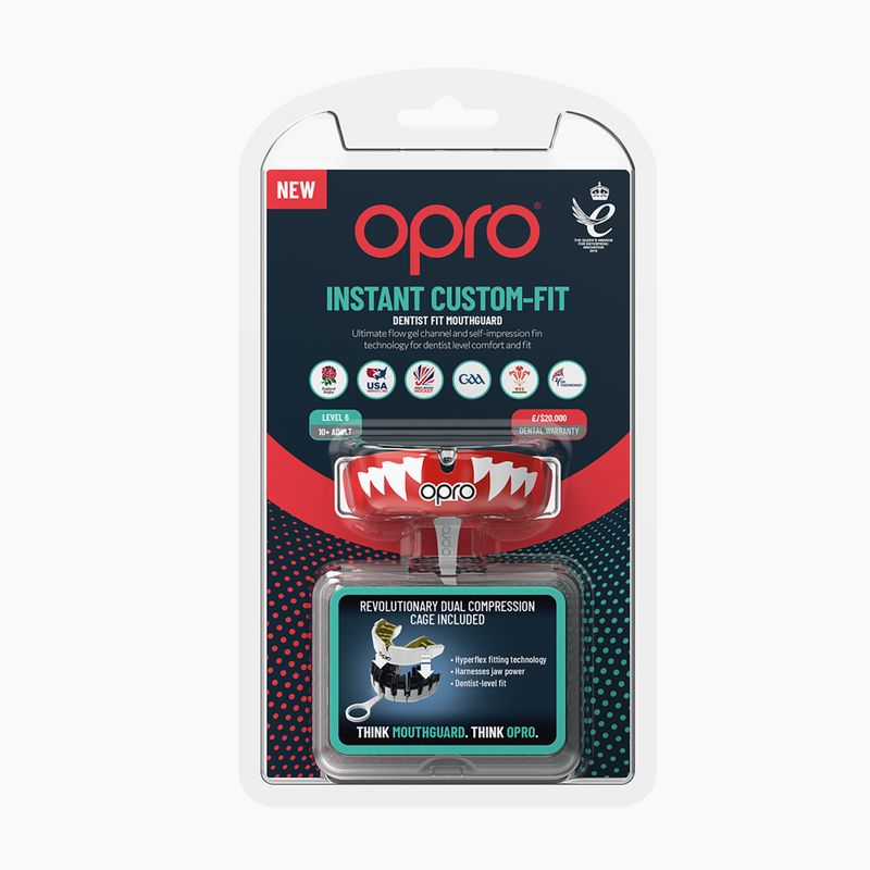 Ochraniacz szczęki Opro Instant Custom Fit Jaws czerwony 2