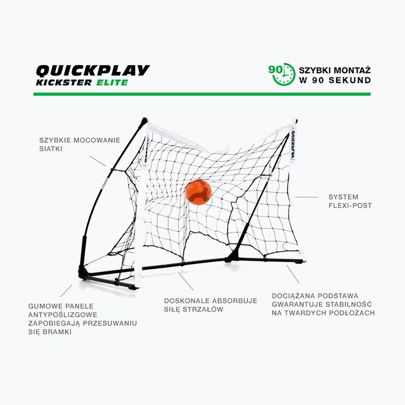 Bramka do piłki nożnej QuickPlay Kickster Elite 300 x 100 cm white/black 8