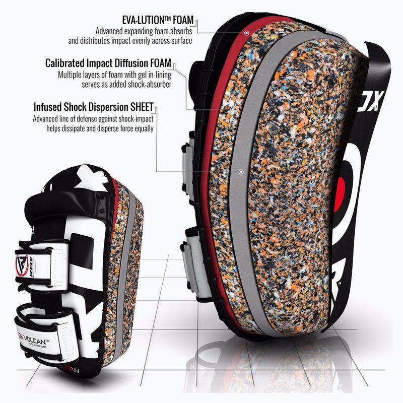 Tarcza treningowa RDX T3 Muay Thai Kick Pads white/black 5