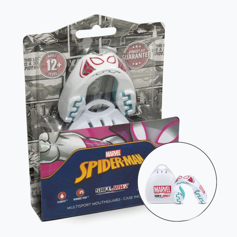 Ochraniacz szczęki SAFEJAWZ Marvel Spider Gwen biały 2