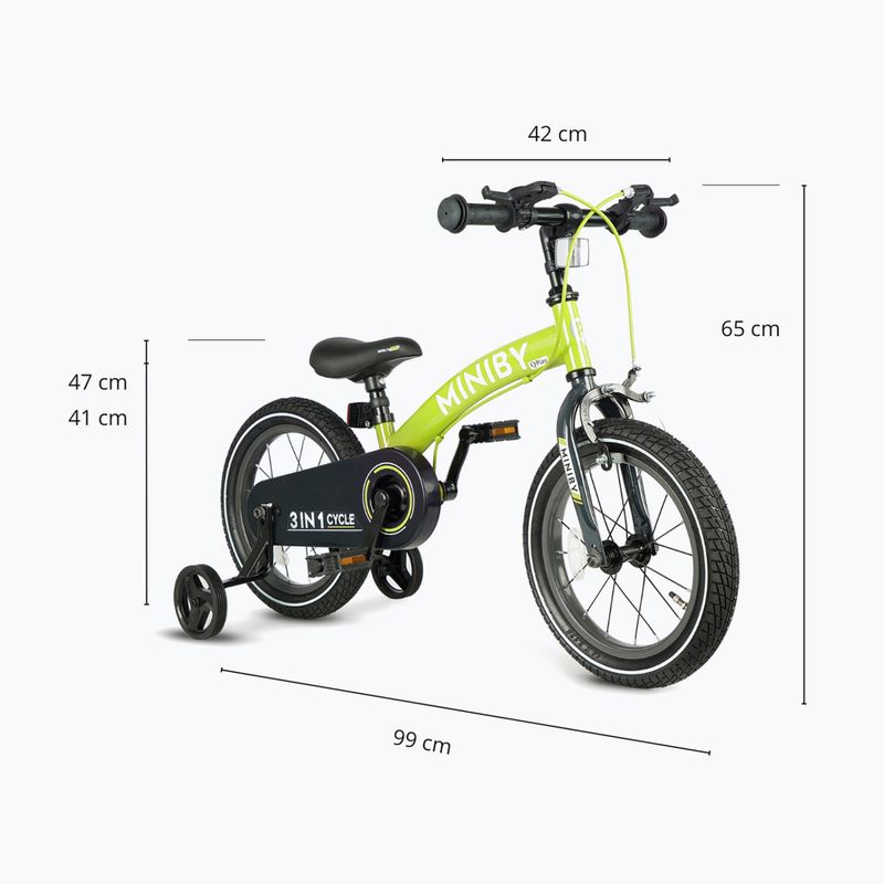 Rower dziecięcy Qplay Miniby 3in1 green 6
