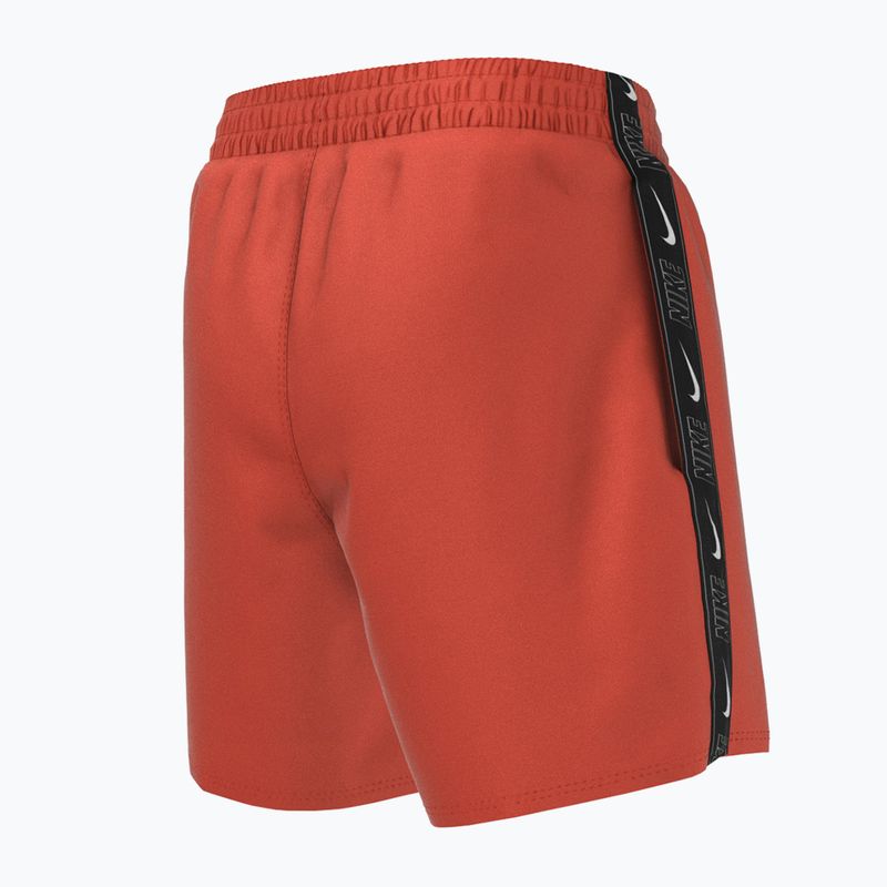 Szorty kąpielowe dziecięce Nike Logo Tape 4'' Volley picante red 7