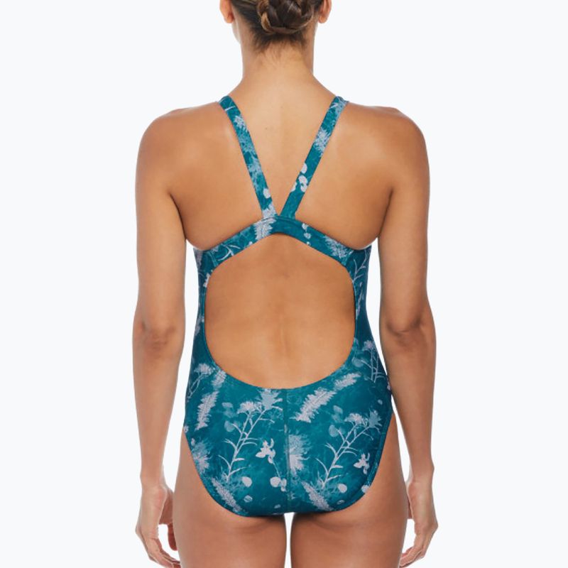 Strój pływacki jednoczęściowy damski Nike Hydrastrong Multi Print Fastback mineral teal 6