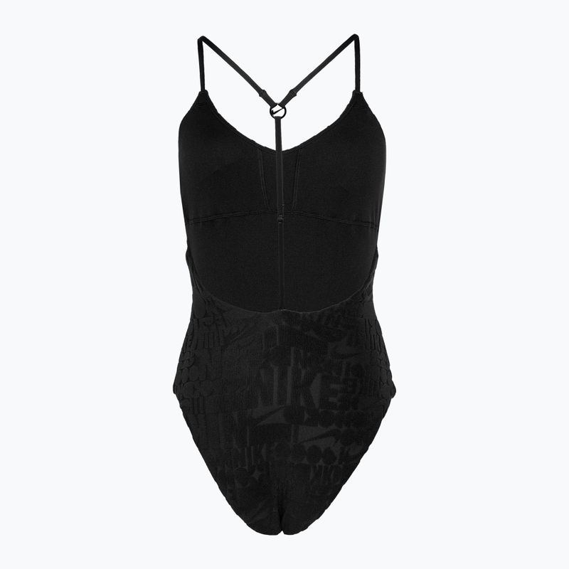 Strój pływacki jednoczęsciowy damski Nike Retro Flow Terry black 2