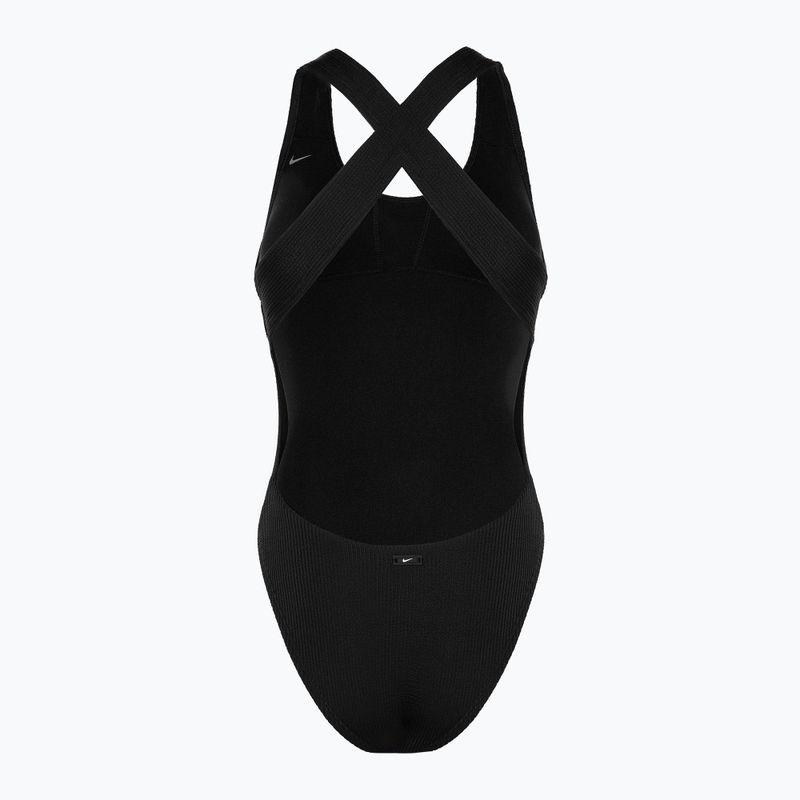 Strój pływacki jednoczęściowy Nike Elevated Essential Pucker Crossback black 2
