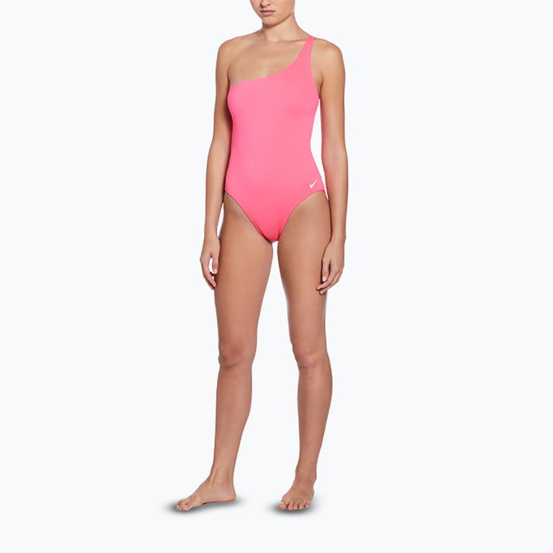Strój pływacki jednoczęściowy damski Nike Essential Asymmetrical hyper pink 5