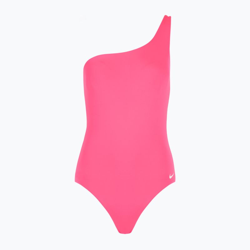 Strój pływacki jednoczęściowy damski Nike Essential Asymmetrical hyper pink