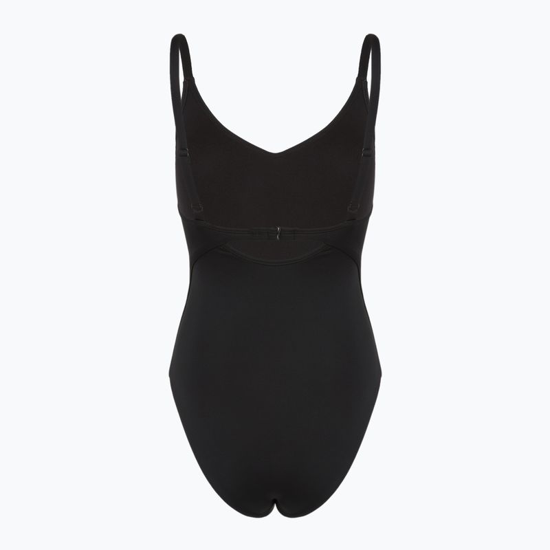 Strój pływacki jednoczęściowy damski Nike Essential V-Neck black 2