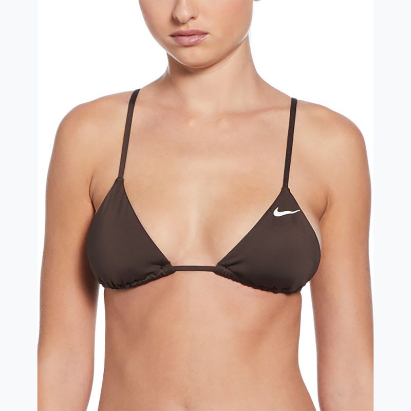 Góra od stroju pływackiego Nike Essential Triangle Bikini baroque brown 4