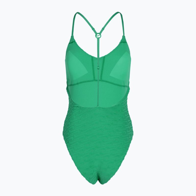 Strój pływacki jednoczęściowy damski Nike Swoosh Link Y-Back stadium green 2