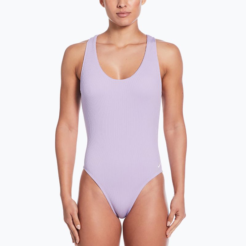 Strój pływacki jednoczęściowy damski Nike Elevated Essential Crossback hydrangeas 4