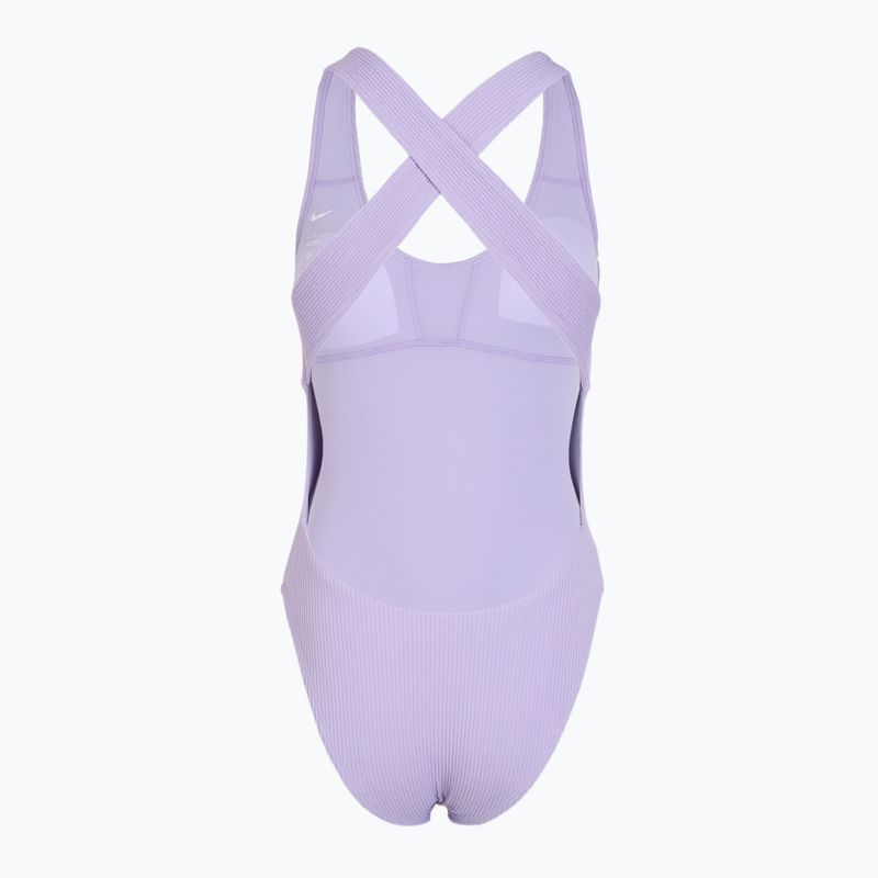 Strój pływacki jednoczęściowy damski Nike Elevated Essential Crossback hydrangeas 2