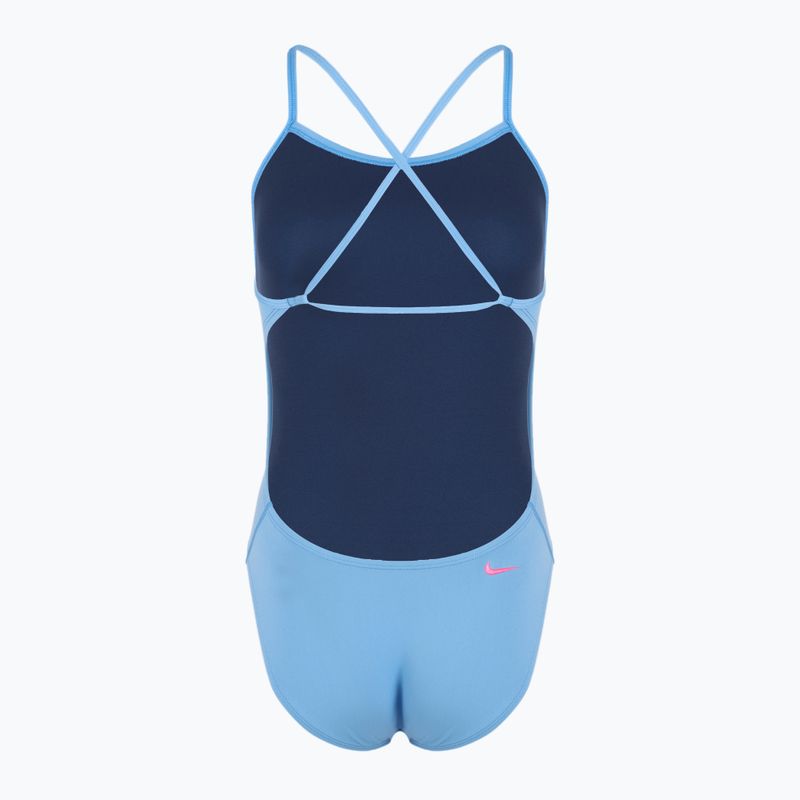 Strój pływacki jednoczęściowy damski Nike Hydrastrong Adjustable Crossback university blue 2