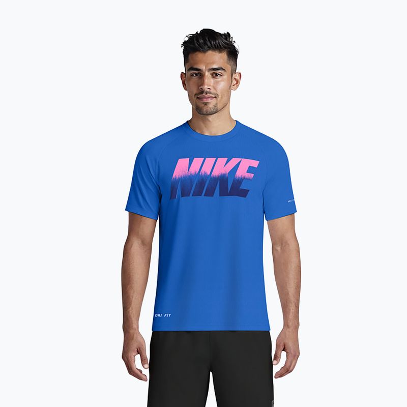 Koszulka męska Nike Hydroguard Ocean Merge blue crystal