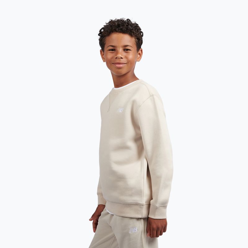 Bluza dziecięca New Balance Brush Back Small Logo Crew timberwolf 4