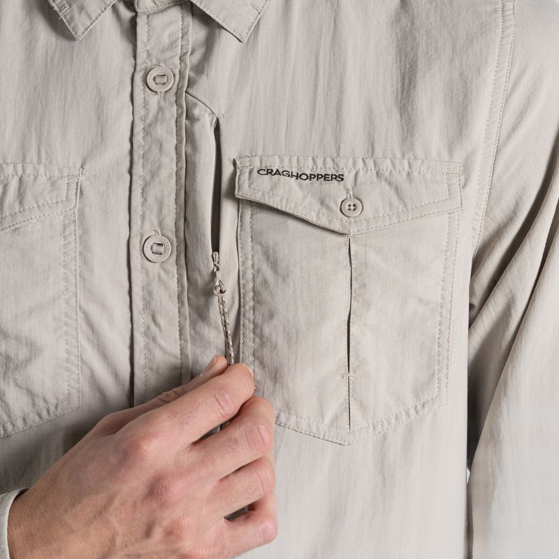 Koszula męska Craghoppers NosiLife Adventure Long Sleeved Shirt III parchment 6