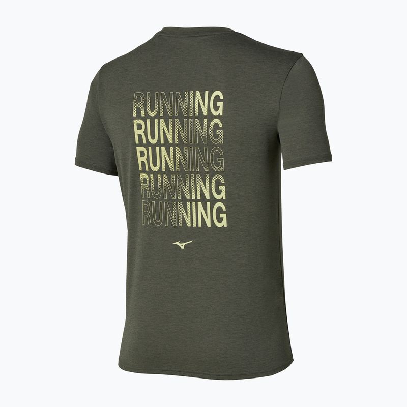 Koszulka do biegania męska Mizuno Core Run Short Sleeve Tee forest night 2