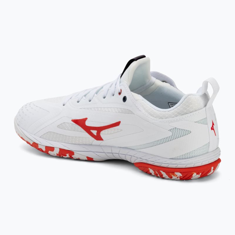 Buty do tenisa męskie Mizuno Wave Drive Neo 4 white/insignia blue/orange 3