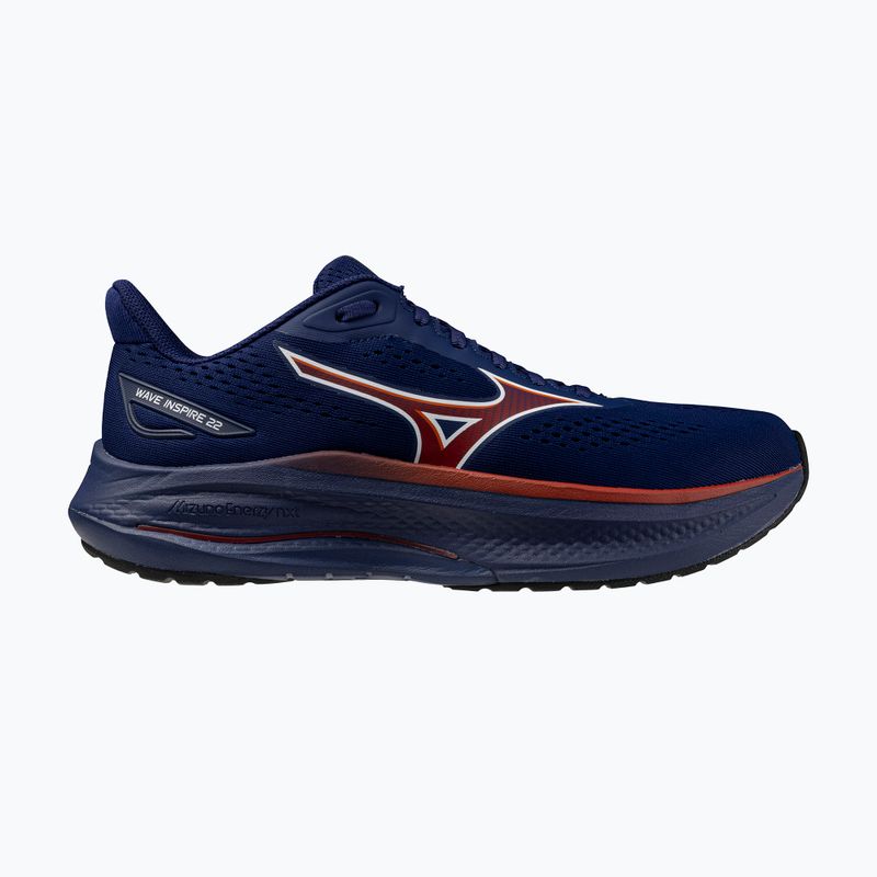 Buty do biegania męskie Mizuno Wave Inspire 22 beacon blue/tomato puree/firecracker 8