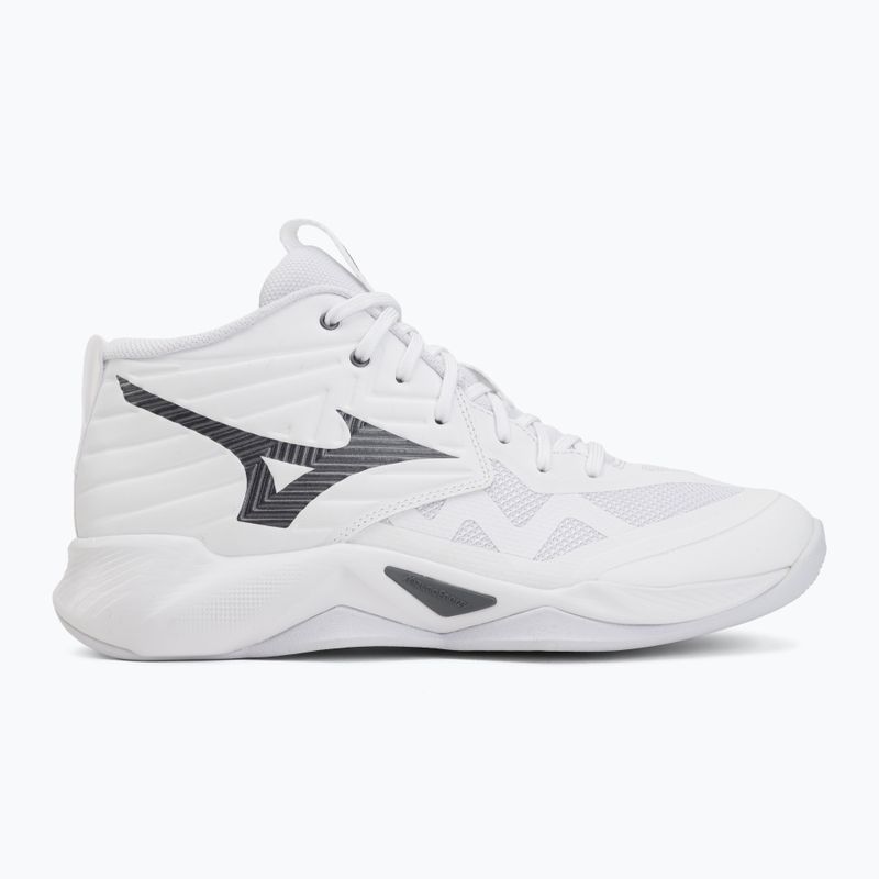 Buty do siatkówki Mizuno Wave Momentum Pro Mid white/metallic gray/black 2