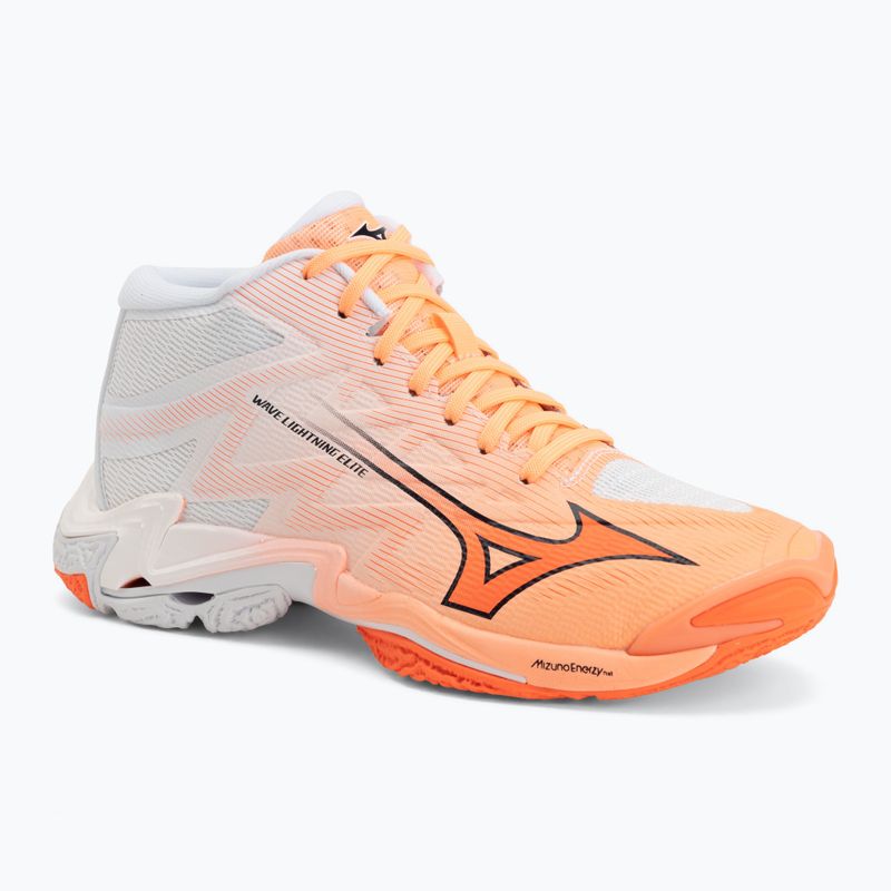 Buty do siatkówki Mizuno Wave Lightning Elite Mid Flamingo Coral/Lava Orange/White