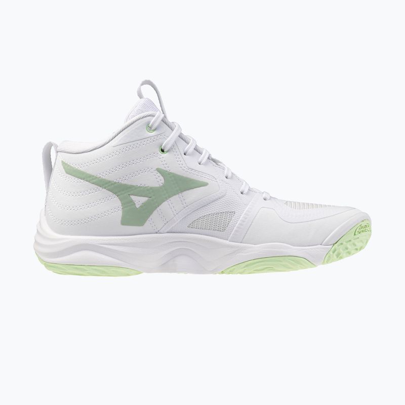Buty do siatkówki damskie Mizuno Wave Momentum Elite Mid white/balsam green/ambrosia 9