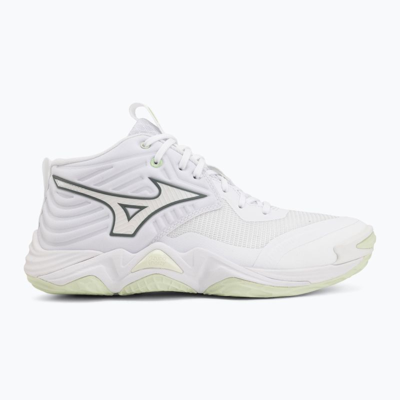 Buty do siatkówki damskie Mizuno Wave Momentum Elite Mid white/balsam green/ambrosia 2