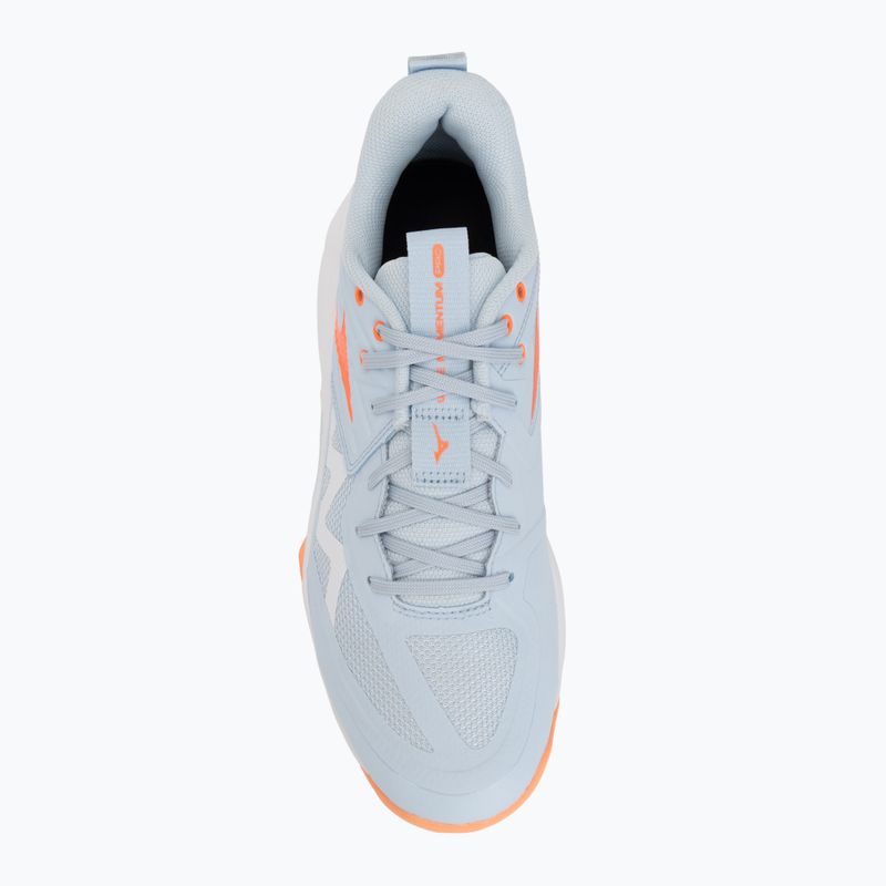 Buty do siatkówki damskie Mizuno Wave Momentum Pro blue finch/lava orange/flamingo coral 5